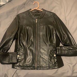 Black leather jacket